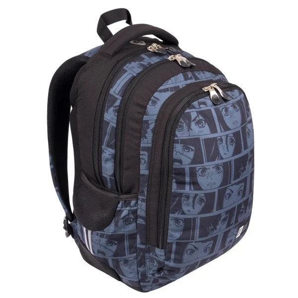 Ghiozdan scolar St. Right Black Anime BP57 cu 3 compartimente 25 L [2]