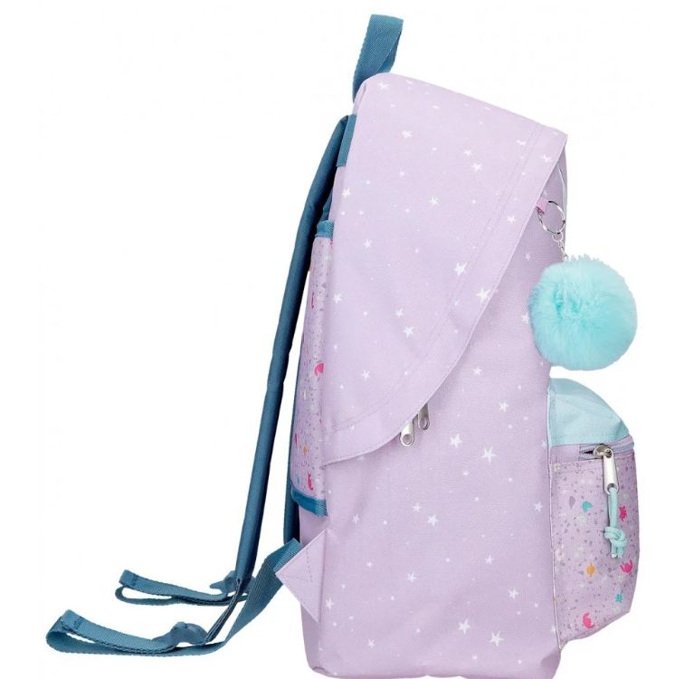 Ghiozdan scoala fete Disney Lovely Stitch adaptabil lila 19L [2]