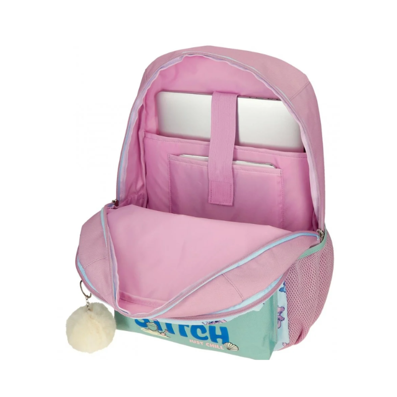 Ghiozdan scoala fete Disney Stitch Just Chill 2 compartimente 19L [5]