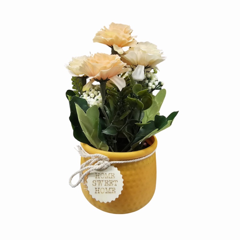 Ghiveci decorativ cu flori artificiale Home Sweet Home modele diferite [4]