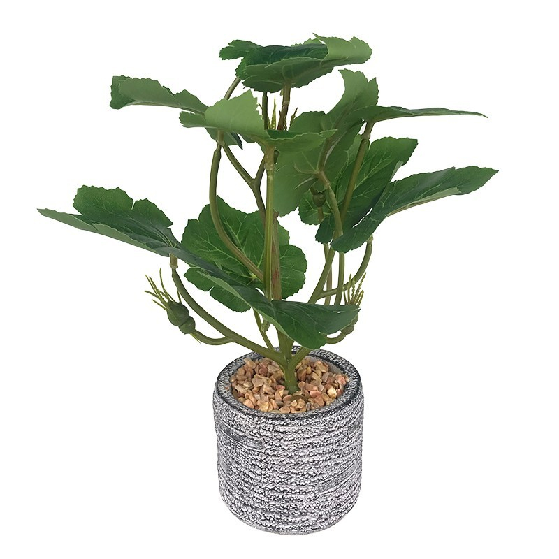 Ghiveci ceramica cu flori plastic 20x30 cm [3]