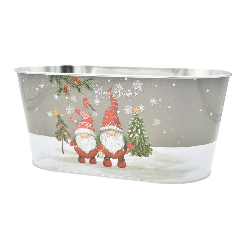 Ghiveci metalic oval 23x13.5x11 cm [1]