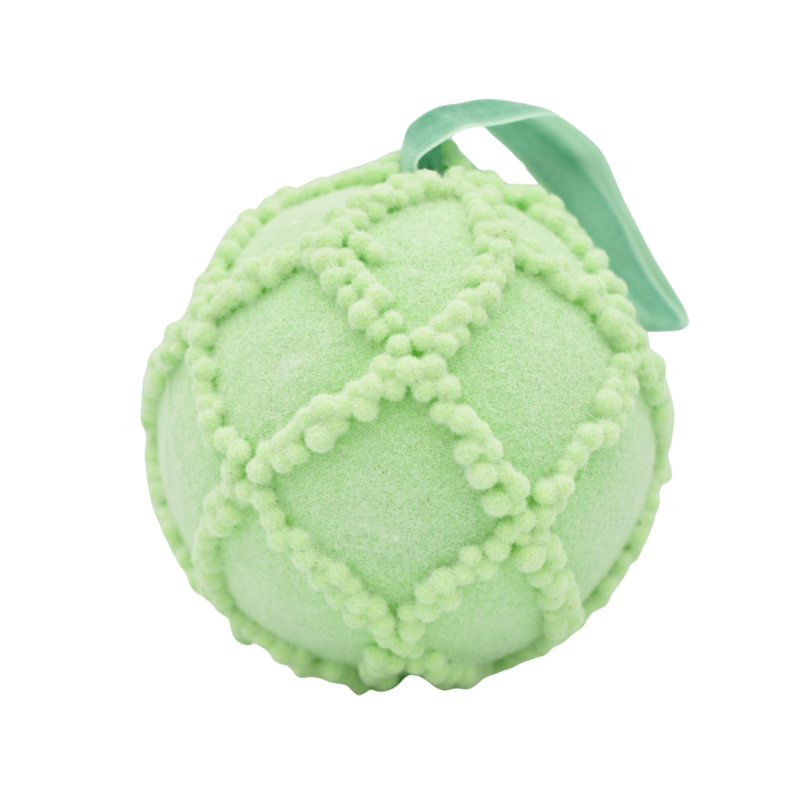 Glob din polistiren cu puf si romburi 10 cm verde [1]