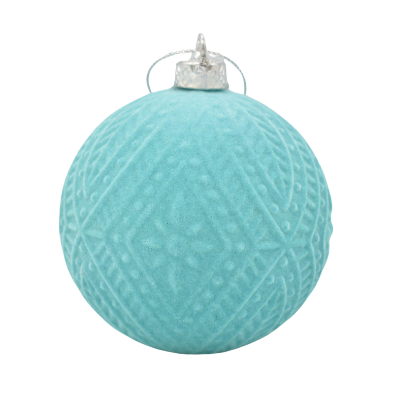 Glob turcoaz din plastic cu catifea 8 cm [1]