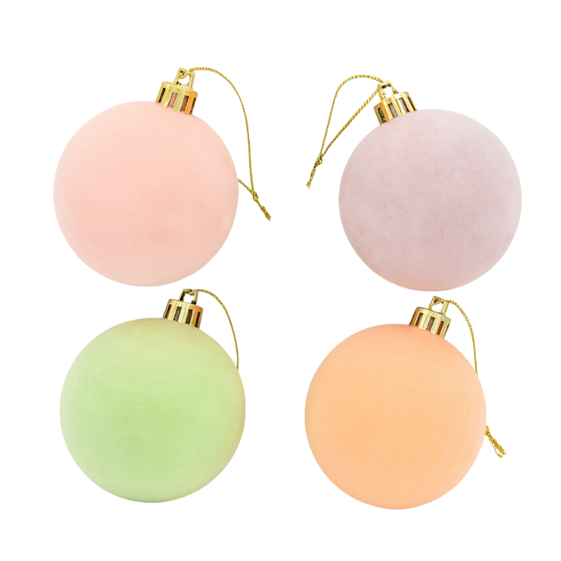 Set 4 globuri culori pastel 8 cm [1]