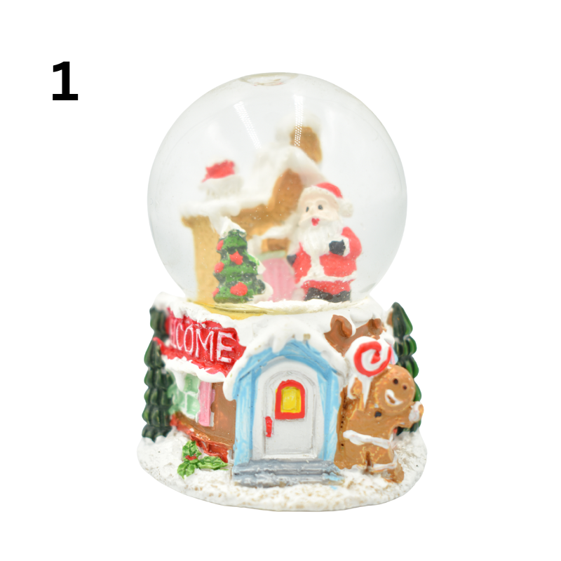 Glob de sticla cu lichid si figurina din rasina 5.5cm modele diferite [2]