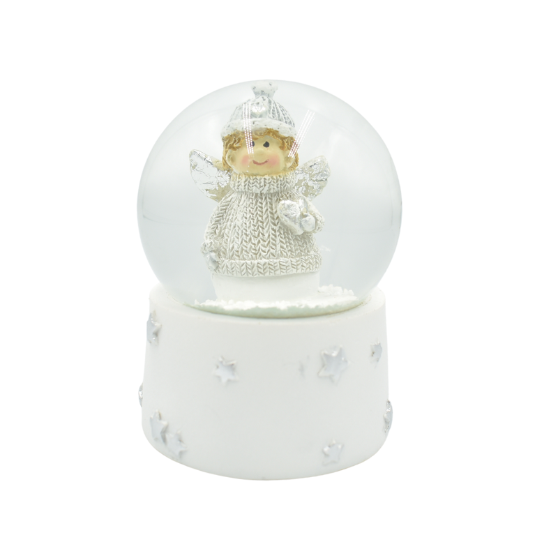 Glob zapada inger inima 6.5x6.5x8.5cm alb gri [1]