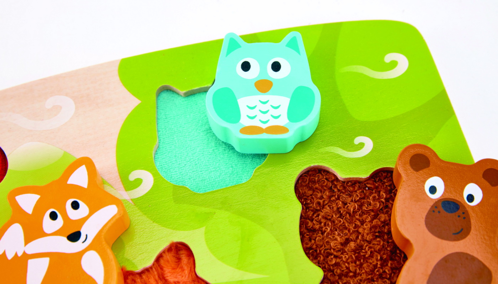 HAPE PUZLLE TACTIL -  ANIMALELE DIN PADURE [7]