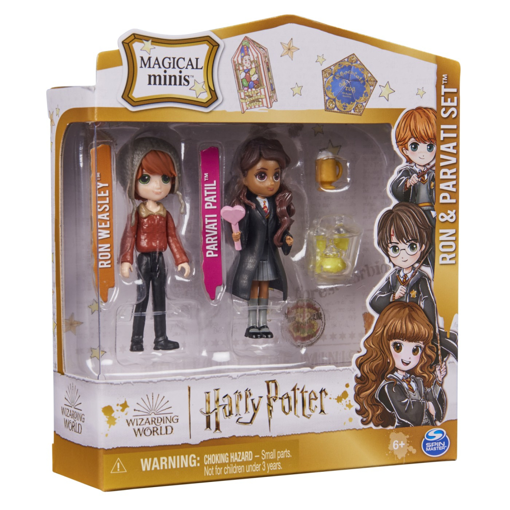 HARRY POTTER WIZARDING WORLD MAGICAL MINIS SET 2 FIGURINE RON SI PARVATI [6]