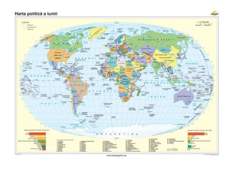 Harta politica a lumii Cartographia 1:74.000.000 [1]