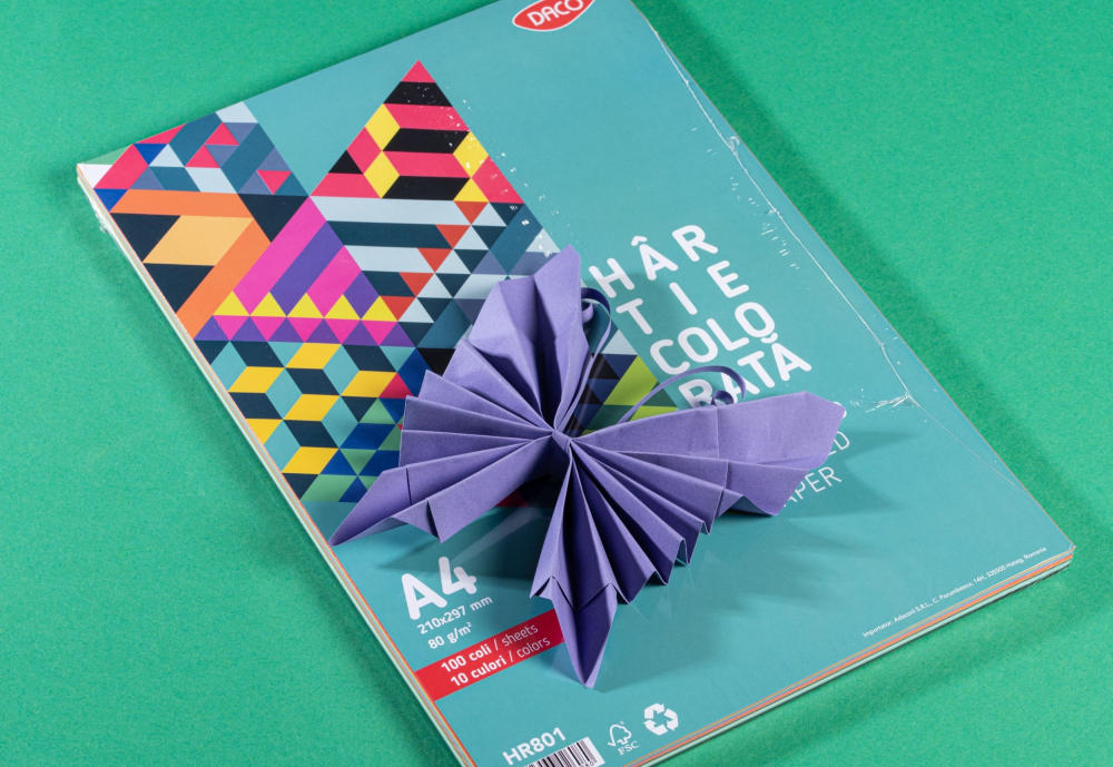 Hartie colorata A4 100 coli 10 culori 80g/mp Daco [2]