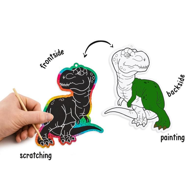 Set 6 dinozauri de colorat si razuit Trendhaus [2]