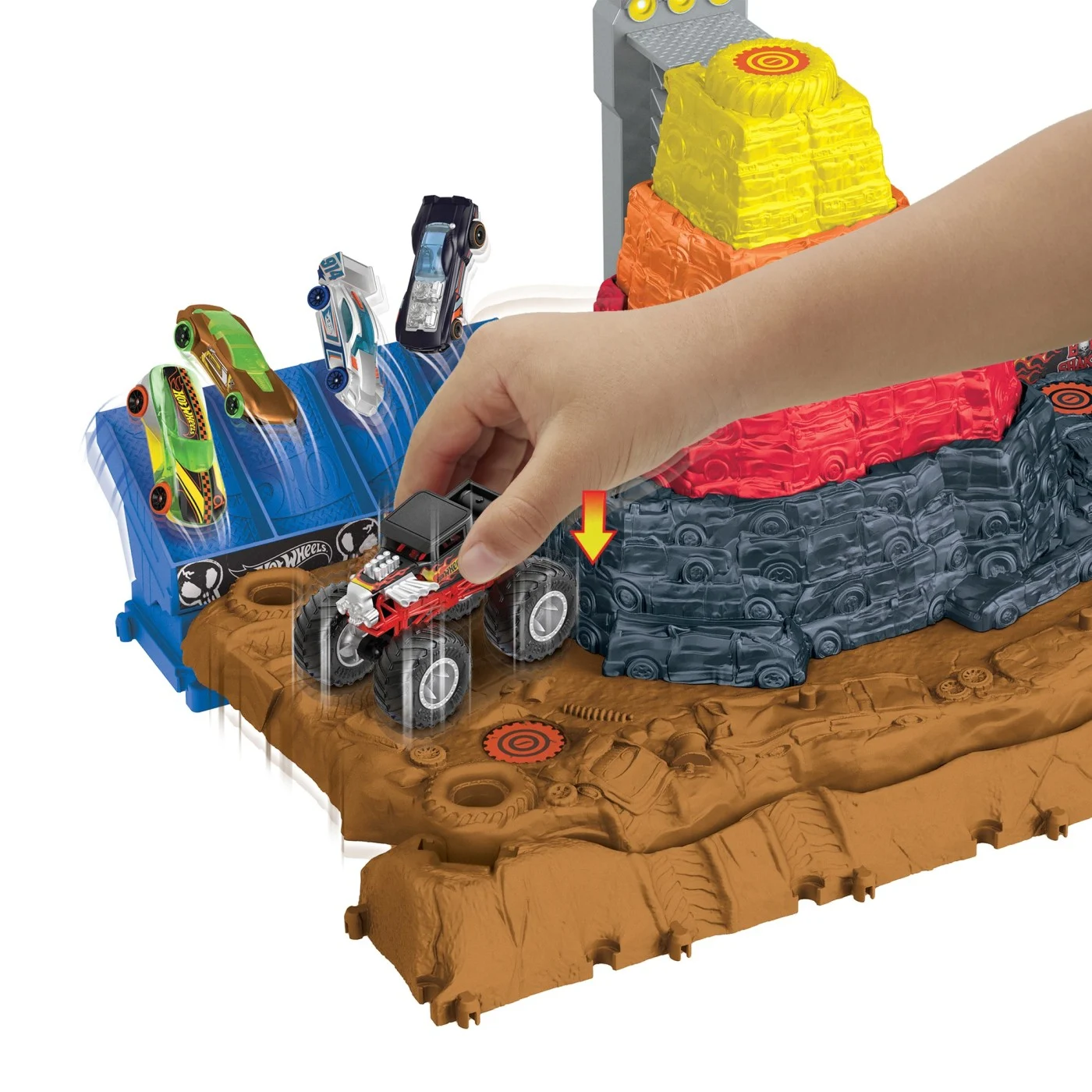 Hot Wheels Monster Trucks Arena Smashers Bone Shaker Arena Ultimate Crush [2]