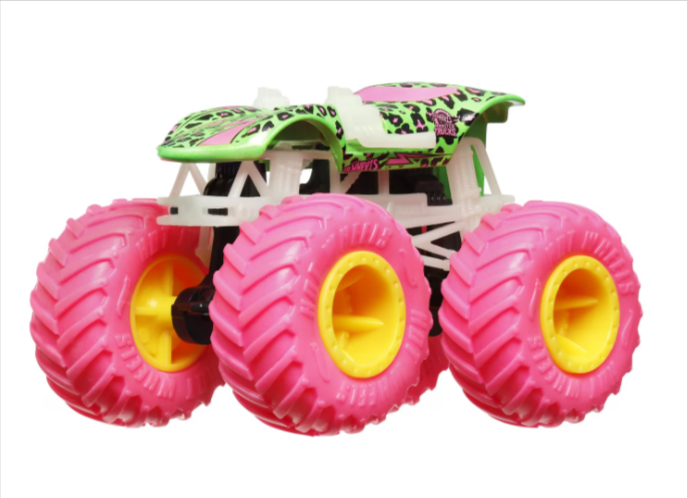 Masinuta Hot Wheels Monster Truck Glow In The Dark Twin Mill [2]