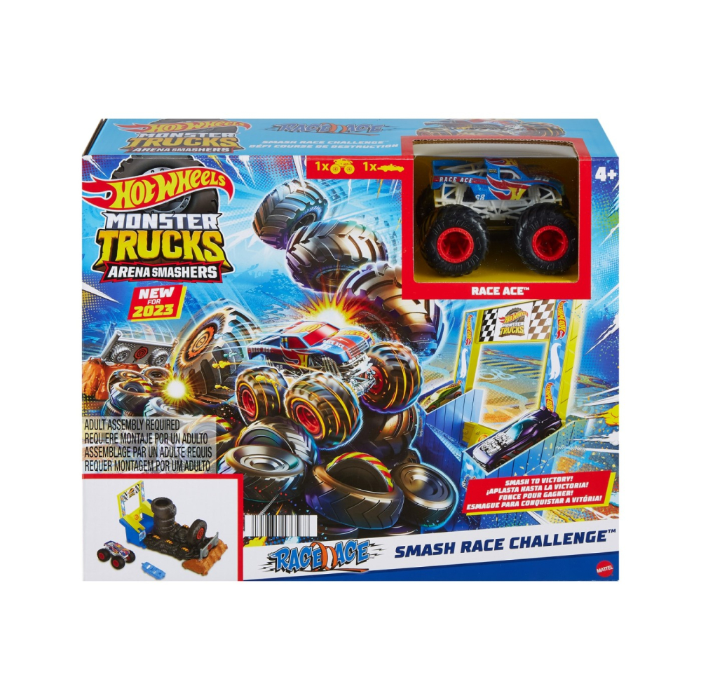 HOT WHEELS MONSTER TRUCKS ENTRY CHALLENGE ARENA SMASHERS PROVOCAREA SMASH RACE [1]