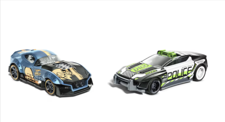 Set 2 masinute metalice Hot Wheels Pull Back Muscle And Blown si Alpha Pursuit 1:43 [2]