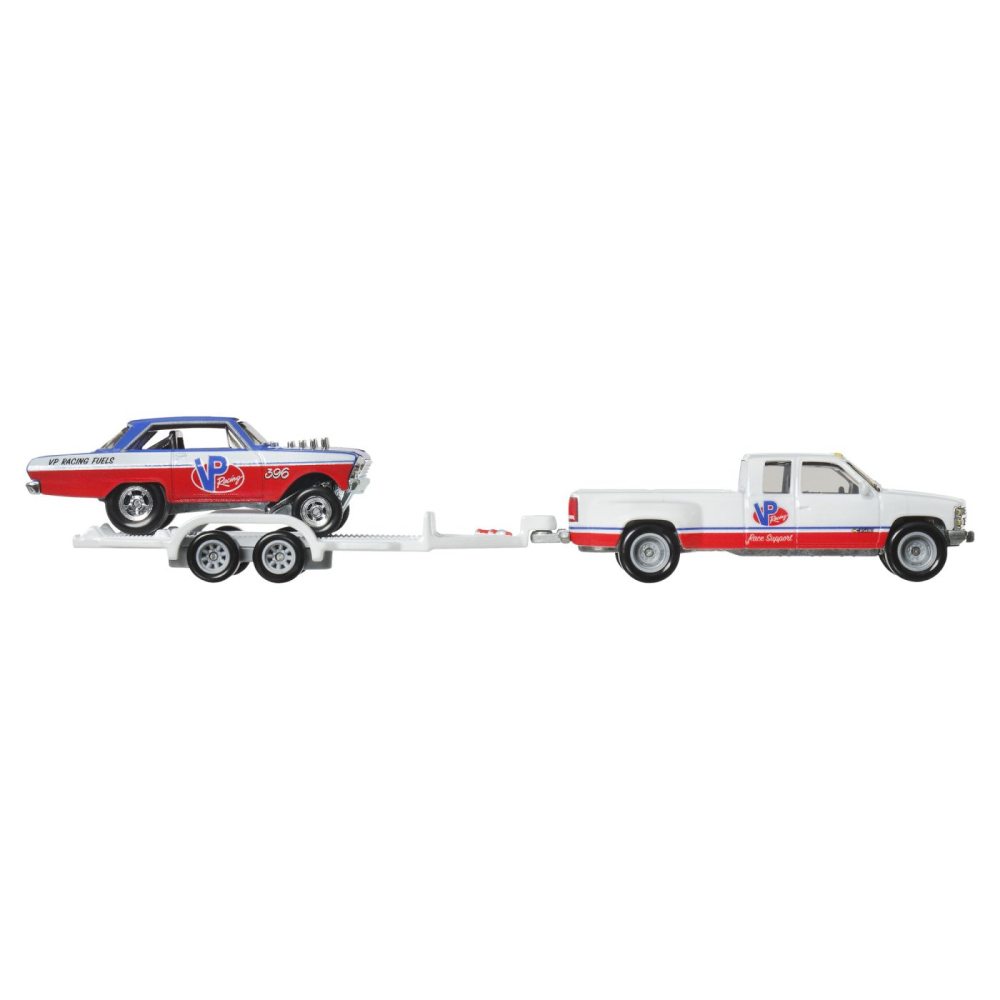HOT WHEELS TRANSPORTATOR CHEVY SILVERADO 3500 88 CU MASINUTA CHEVY NOVA 63 SCARA 1:64 [4]