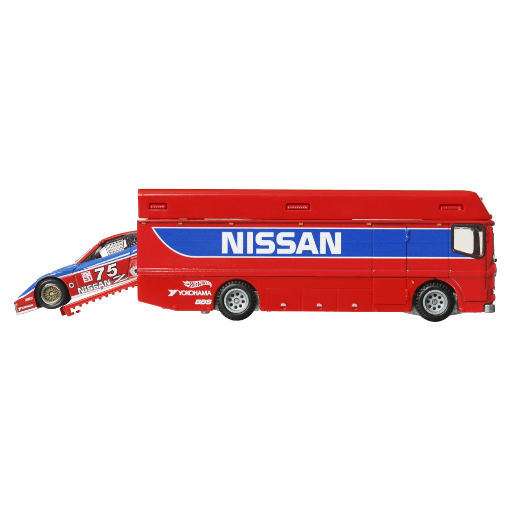 HOT WHEELS TRANSPORTATOR EURO HAULER CU MASINUTA NISSAN 300 ZX GTS SCARA 1:64 [4]