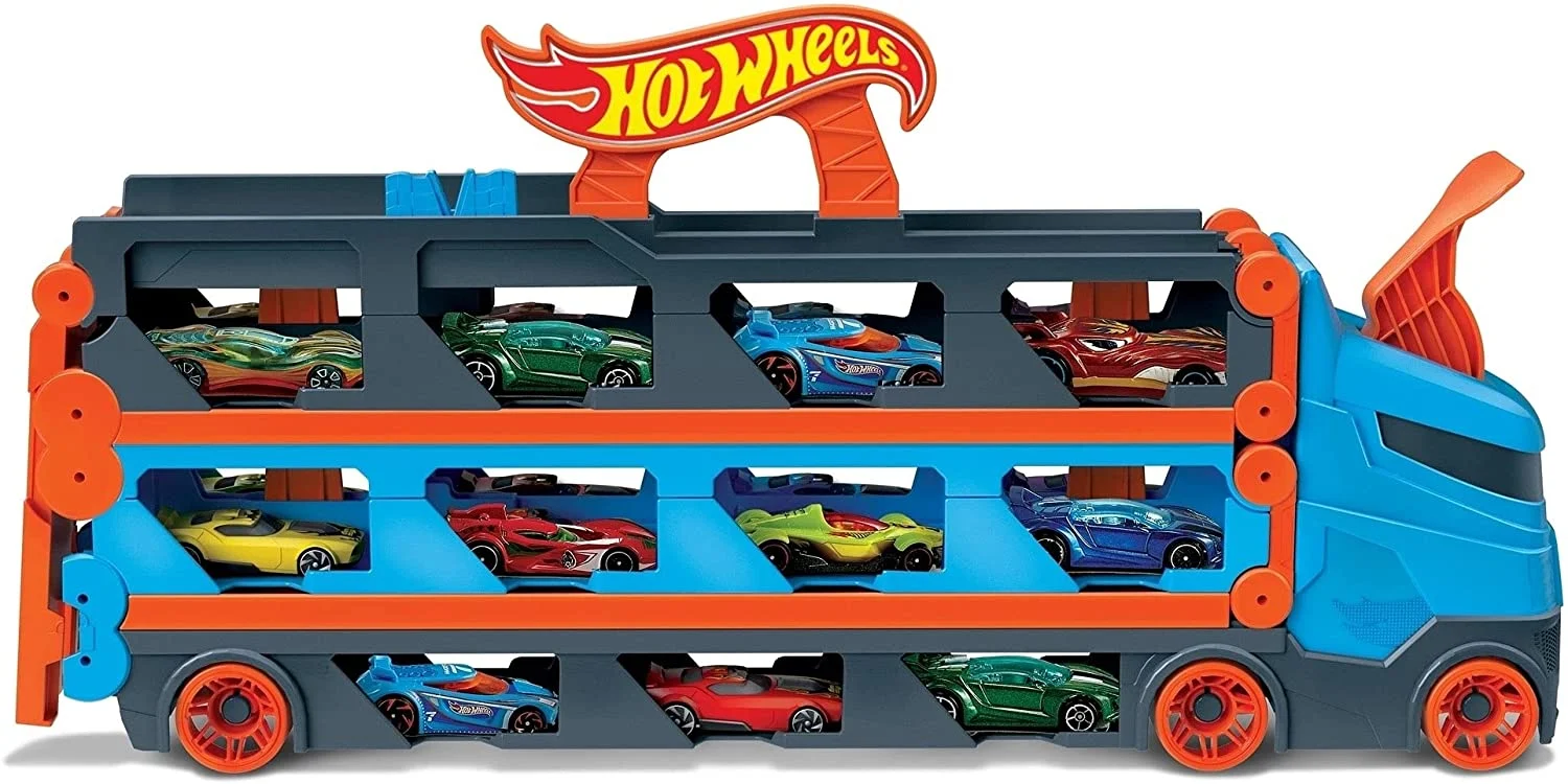 Hot Wheels 2 in 1 Mega transportator masini pista [5]