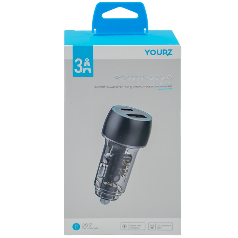 Incarcator auto cu doua iesiri USB-A si USB-C [3]