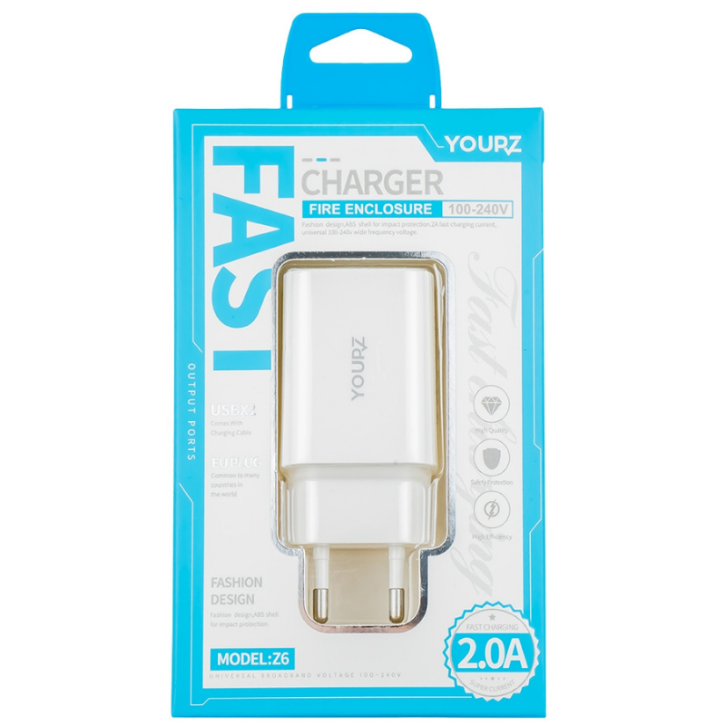 Incarcator rapid cu 2 porturi USB-A 100-240V [1]