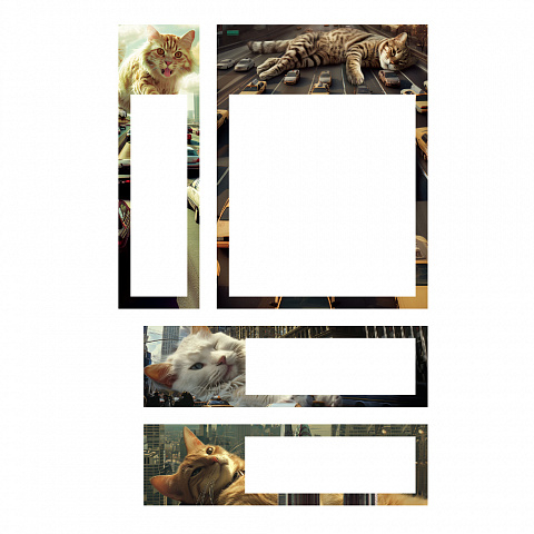 Index adeziv de pagina din hartie ErichKrause Big City Cats dimensiuni mixte 80 coli [3]