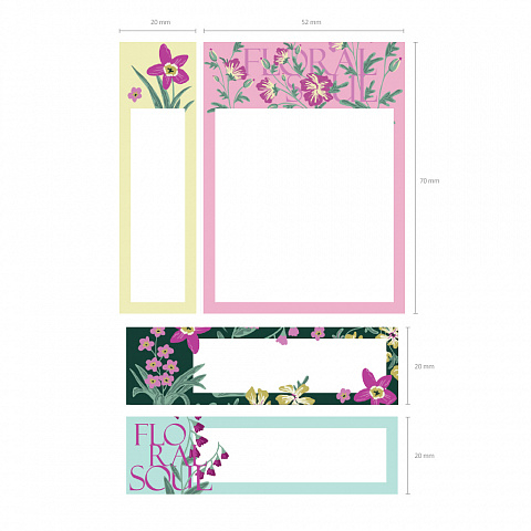 Index adeziv de pagina din hartie ErichKrause Floral Soul dimensiuni mixte 80 coli [2]