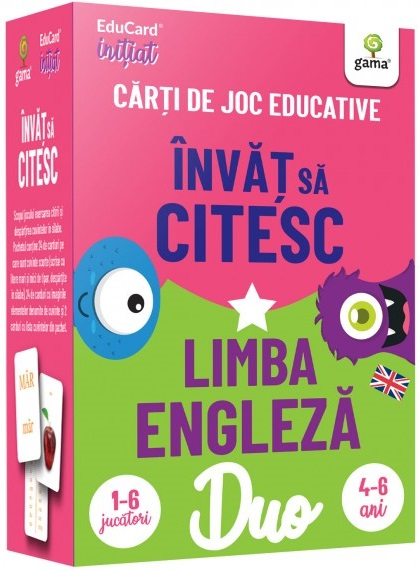 DuoCard - Invat sa citesc Limba engleza Carte de joc educativa [1]