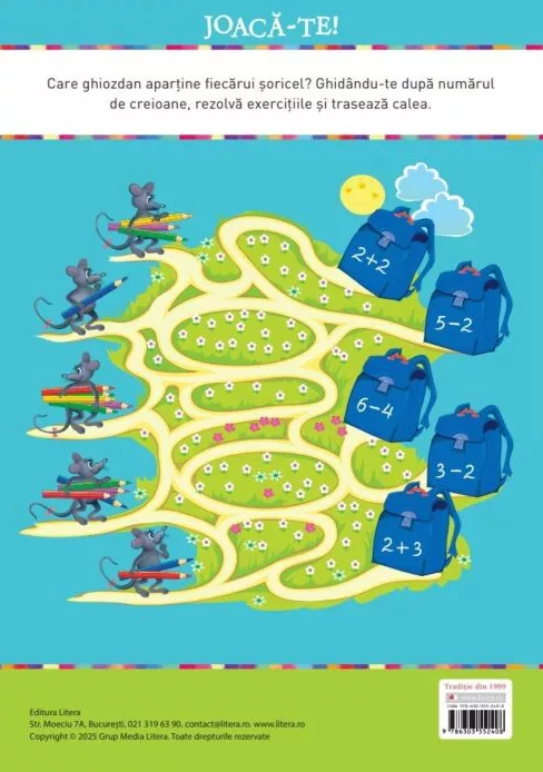 Invata si exerseaza! Scaderea + exercitii (planse educationale) [2]
