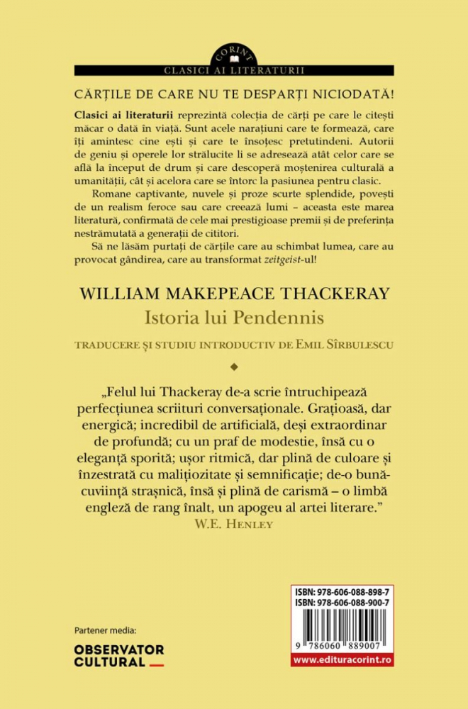 Istoria lui Pendennis. Volumul I si II - William Makepeace Thackeray [2]