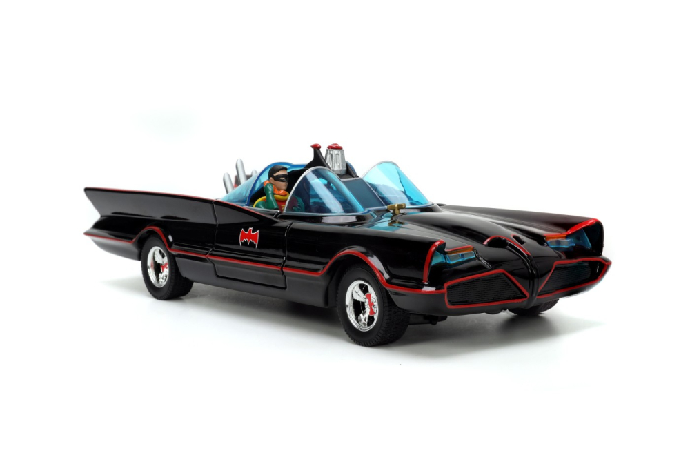 Set masina metalica Batmobile cu figurine Batman Robin The Penguin si The Joker [5]