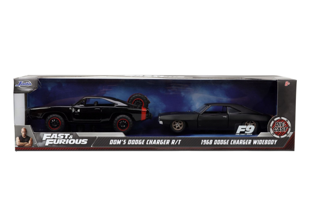 JADA FAST AND FURIOUS SET MASINUTE METALICE DODGE CHARGER RT SI DODGE CHARGER WIDEBODY SCARA 1:32 [1]