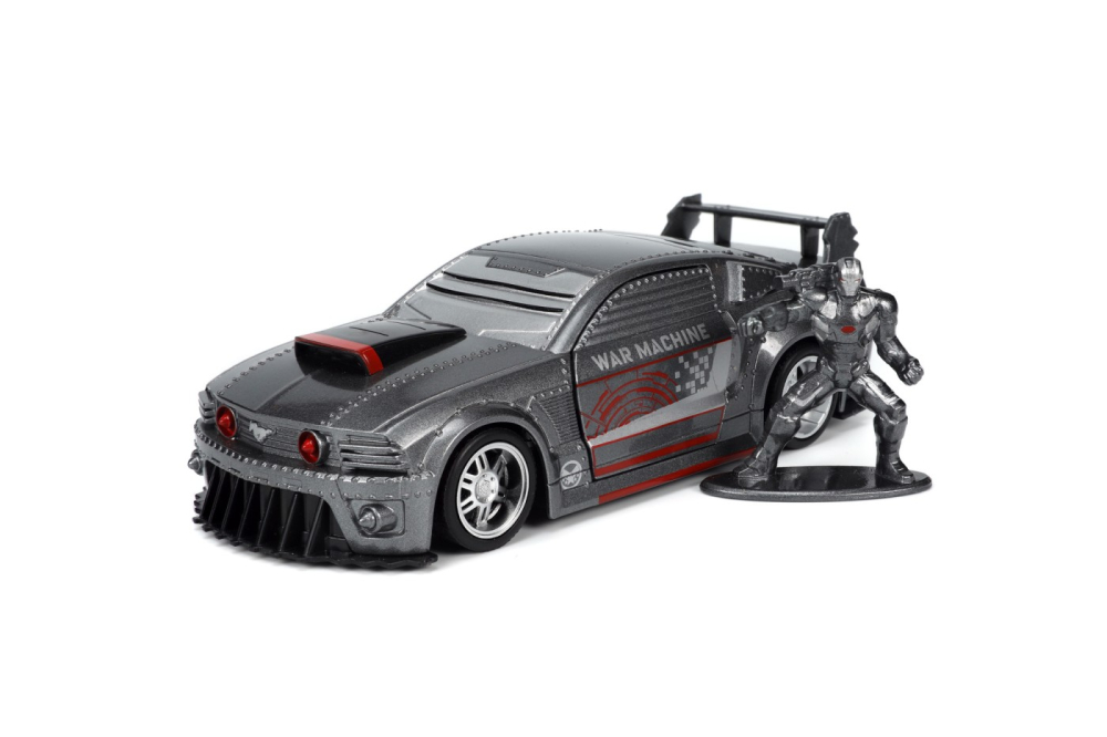 JADA MARVEL MASINUTA METALICA FORD MUSTANG SCARA 1:32 SI FIGURINA METALICA WAR MACHINE [3]