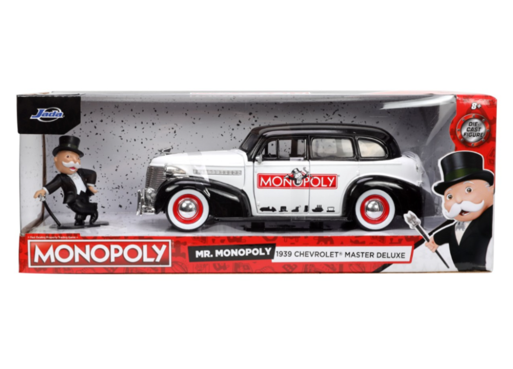 Set figurina si masinuta Jada Toys Monopoly 1939 Chevrolet Master Deluxe [3]