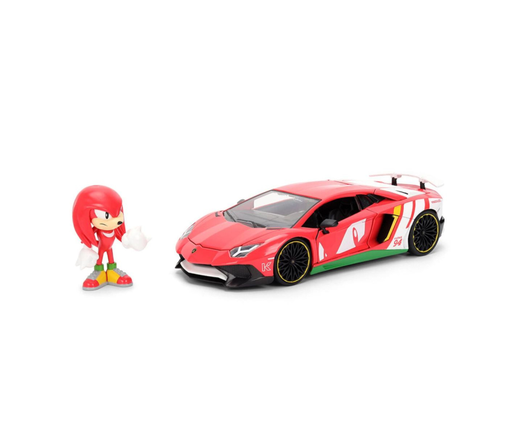 JADA SONIC ARICIUL SET FIGURINA SONIC SI MASINUTA METALICA LAMBORGHINI AVENTADOR SV SCARA 1 LA 24 [2]