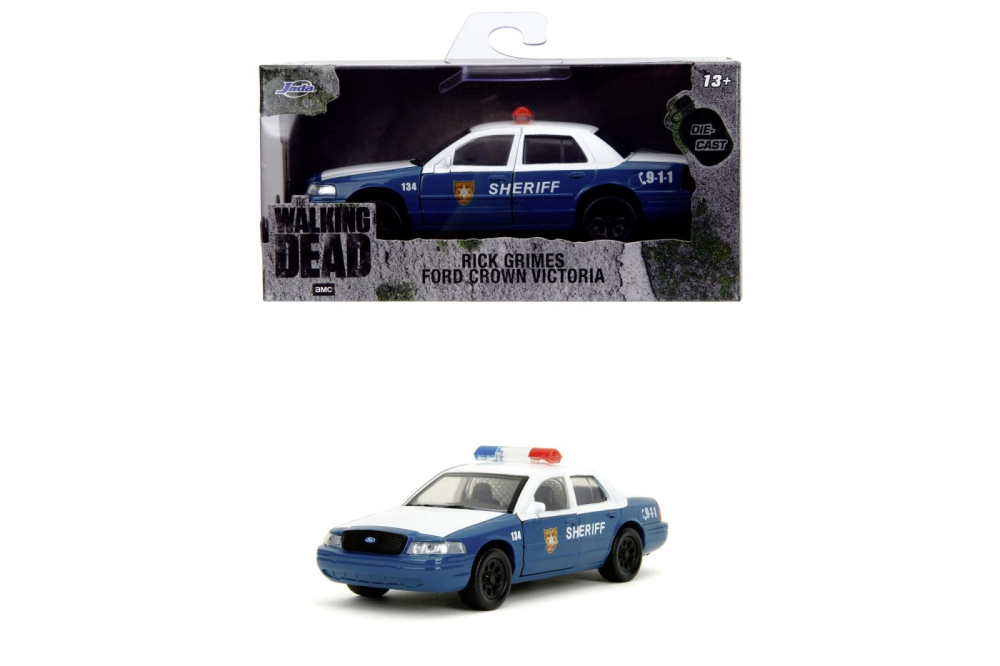 JADA THE WALKING DEAD RICK CRIMES MASINUTA METALICA FORD CROWN VICTORIA SCARA 1:32 [8]