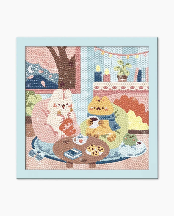 Joc creativ Diamond Painting Strass Cosy Casa fericita 4500 strasuri [3]