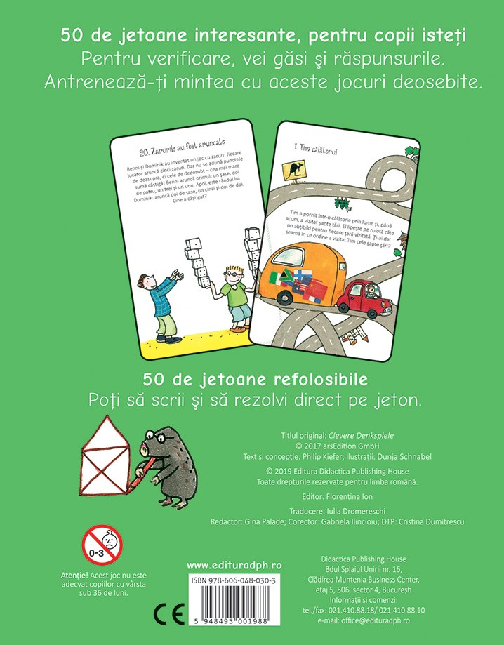 Jocuri de inteligenta - 50 de jetoane - Philip Kiefer [2]