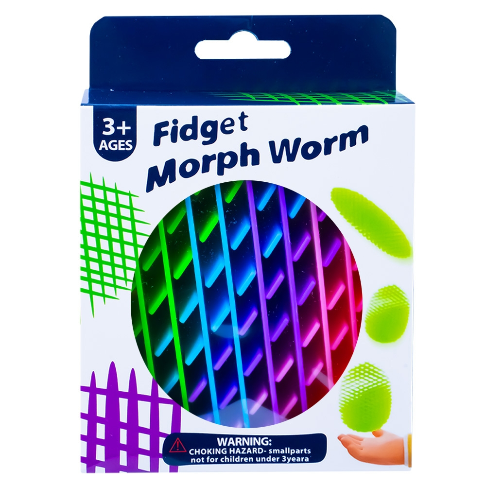 Jucarie antistres Morf Worm 10x24 cm curcubeu [2]