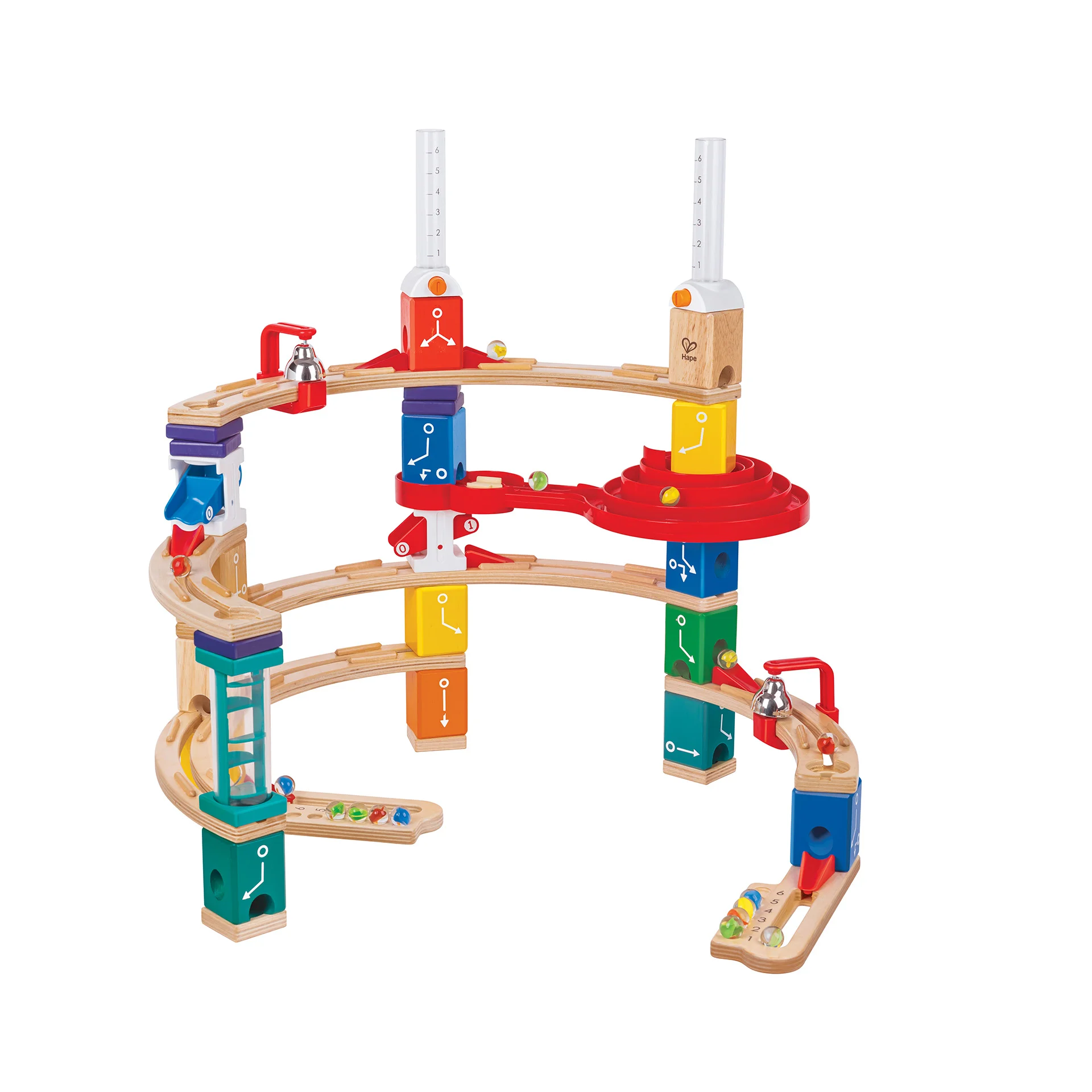 Jucarie copii Hape Quadrilla circuit cu bile Set de codare avansat 159 piese [3]