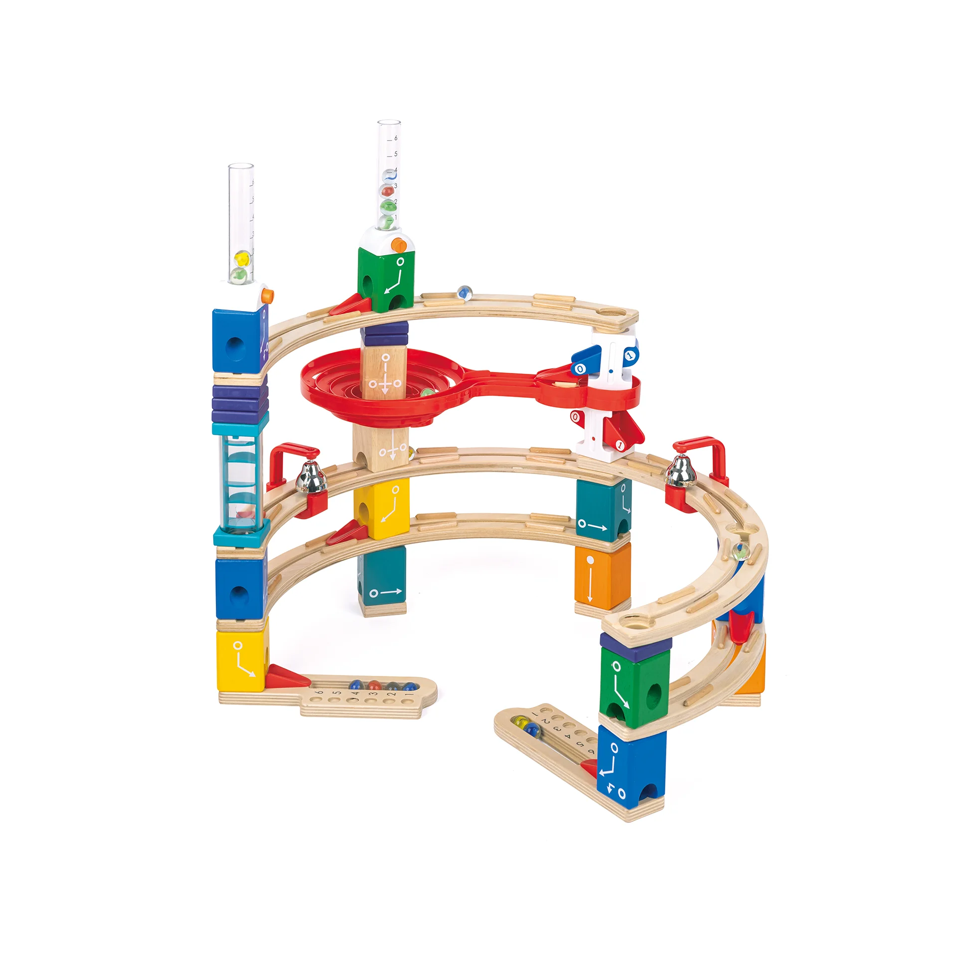 Jucarie copii Hape Quadrilla circuit cu bile Set de codare avansat 159 piese [2]