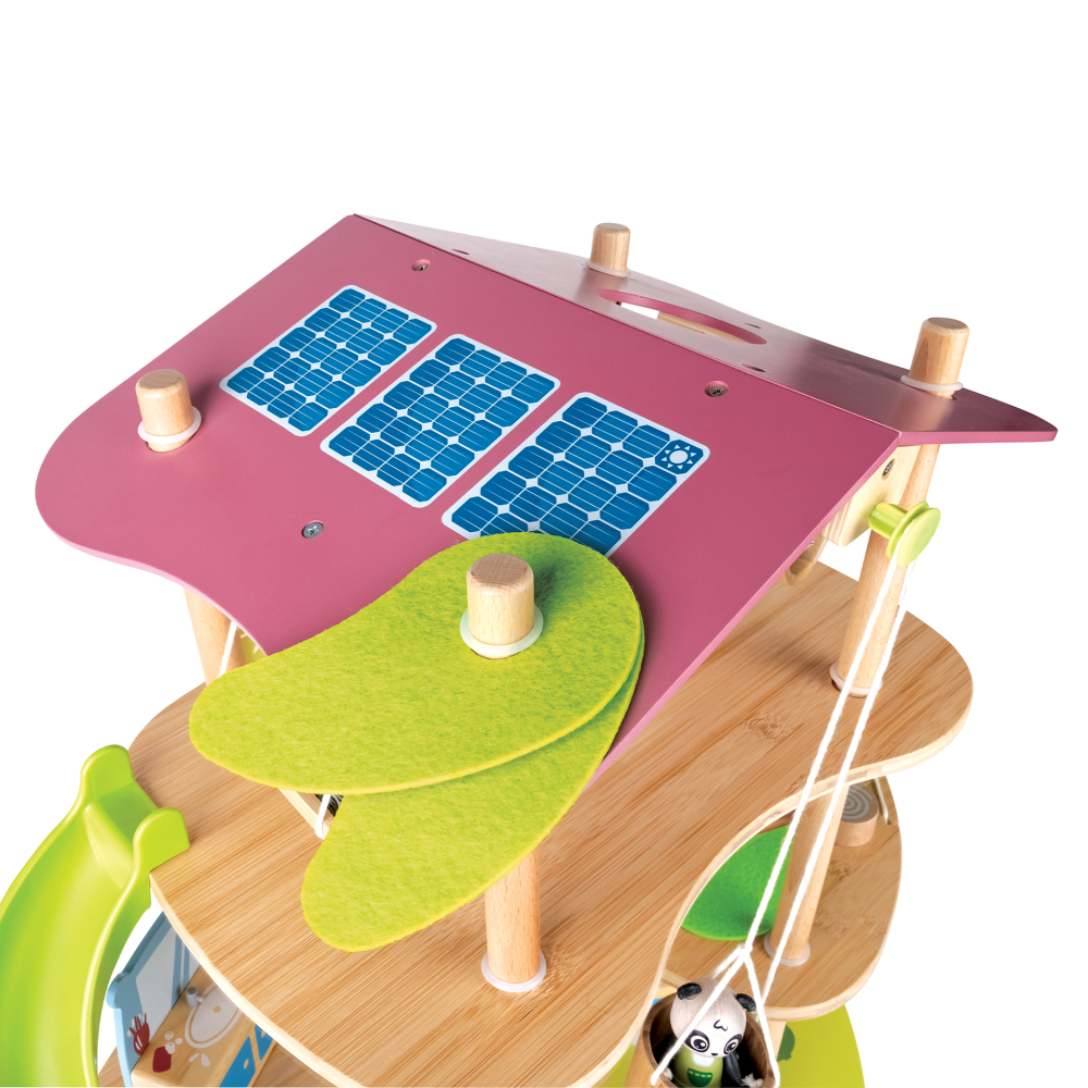 Jucarie din bambus Hape Green Planet Explorers Casa ursilor Panda 25 piese [3]