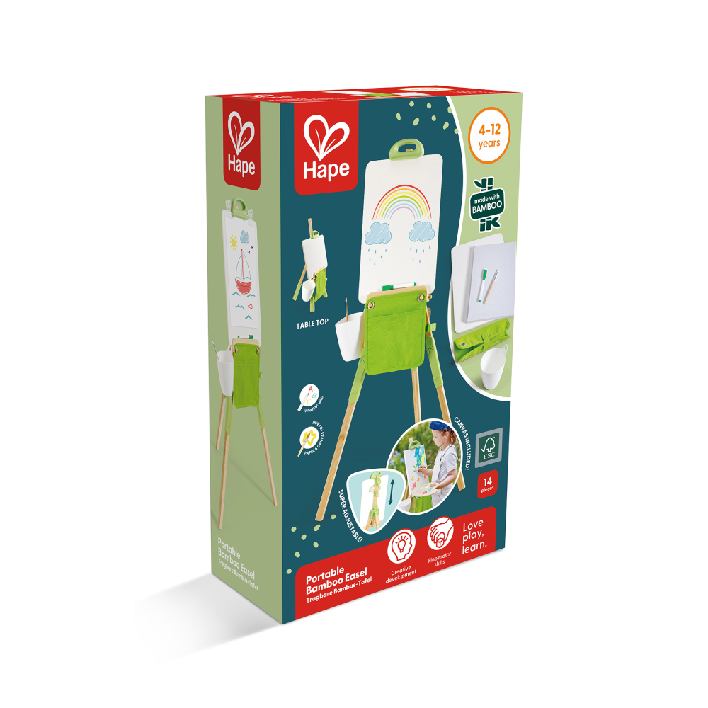 Sevalet portabil pentru copii din bambus 60x40x106cm Hape [3]