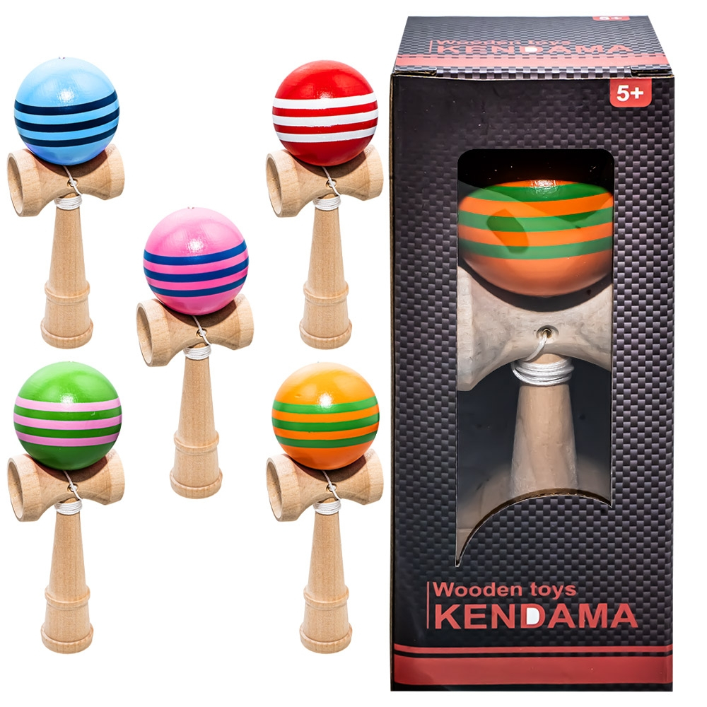 Jucarie Kendama din lemn bila colorata [1]