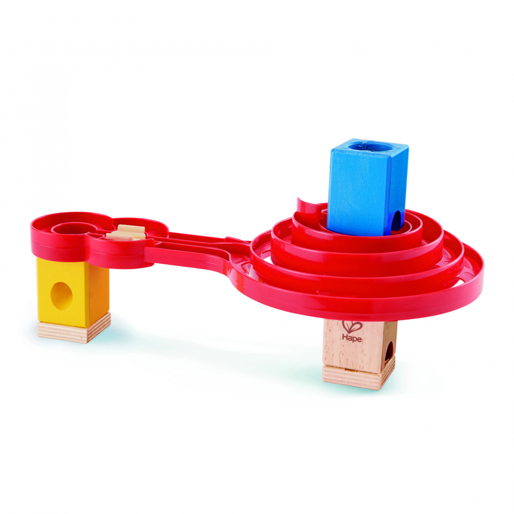 Circuit cu bile Quadrilla Spirala dubla 18 piese Hape [4]