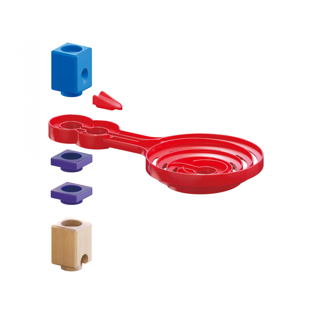 Circuit cu bile Quadrilla Spirala dubla 18 piese Hape [3]