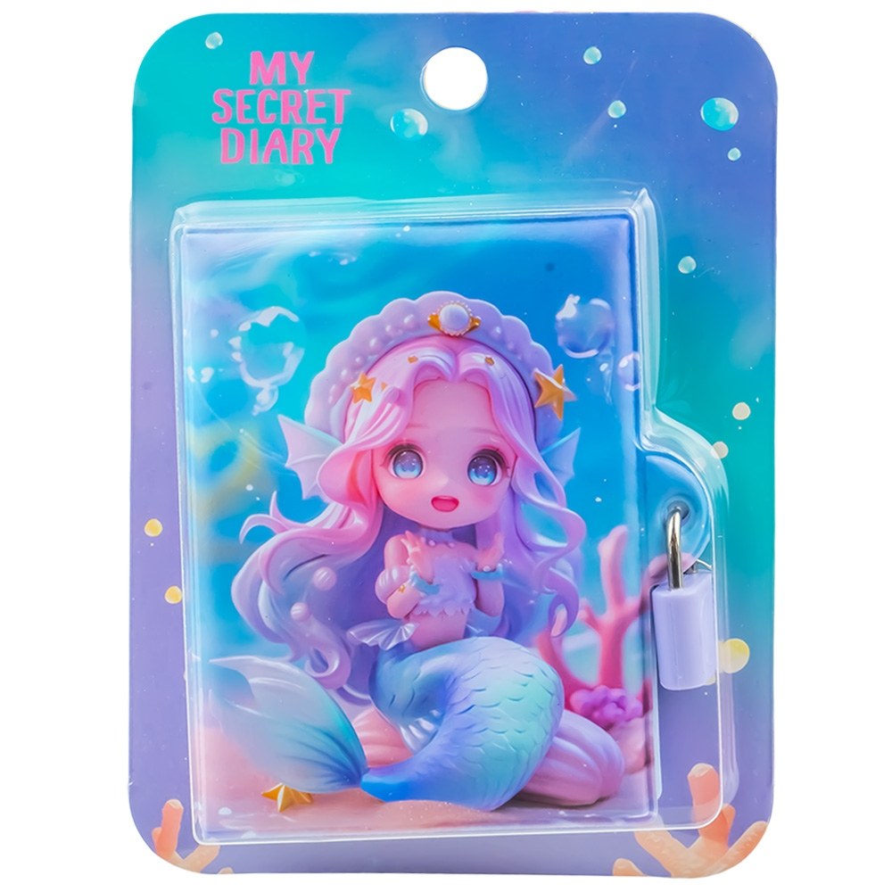 Jurnal cu lacat A7 dictando coperta 3D sirena 80 file My Secret Diary [4]