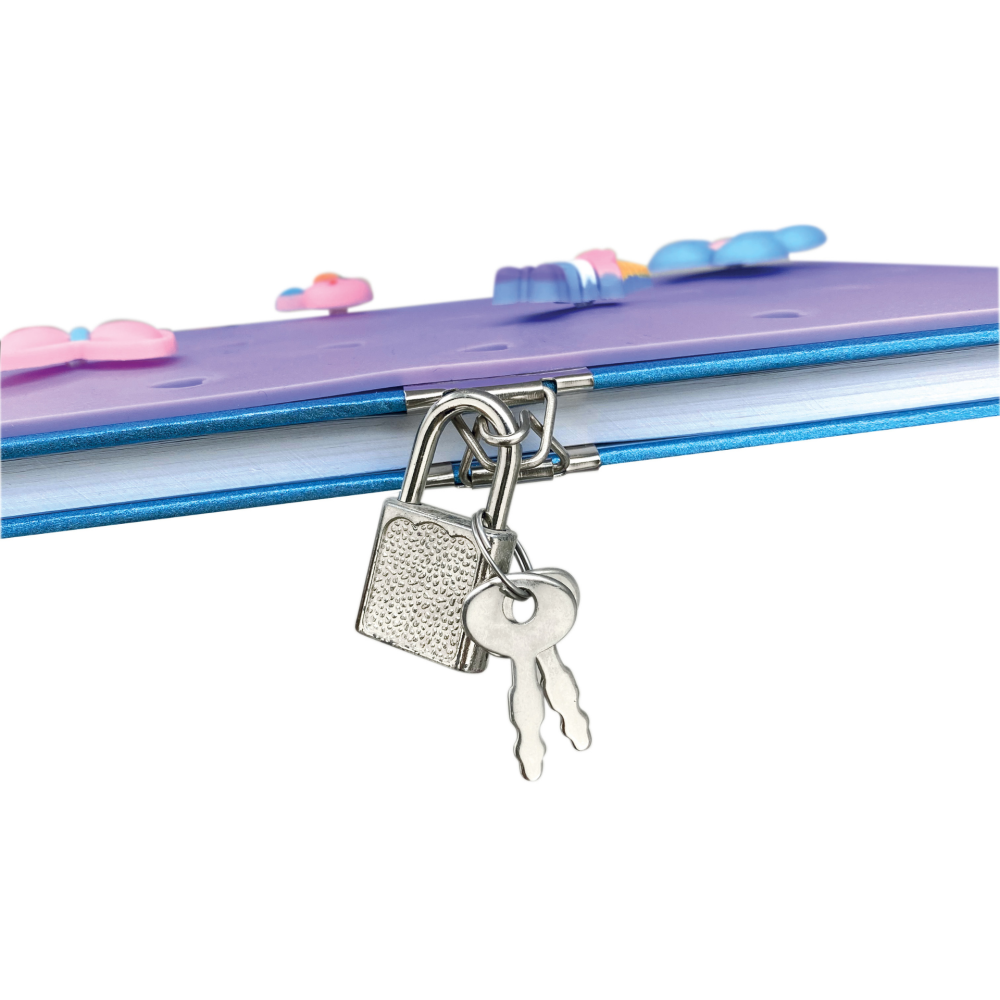 Jurnal Joy Pins cu decoratiuni 3D 80 pagini 13.5x21cm culori diferite [3]