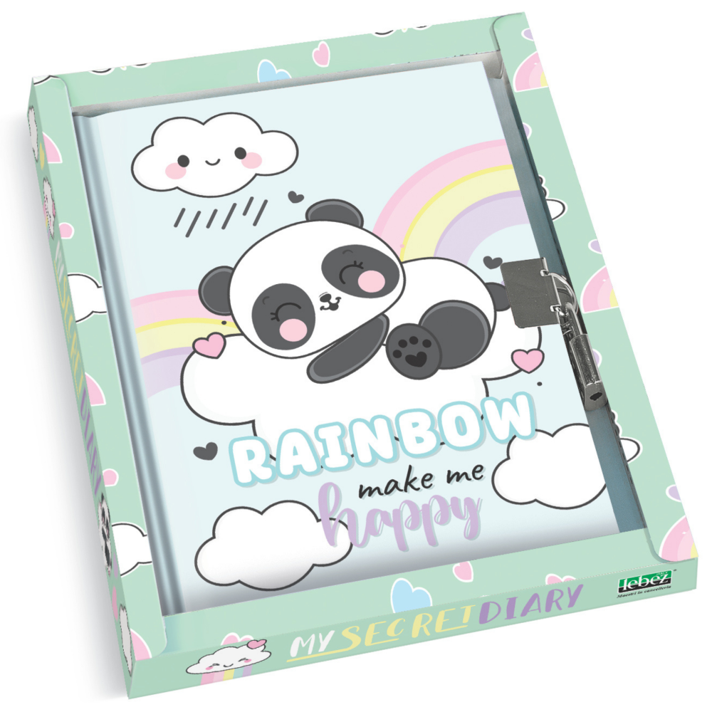 Jurnal Rainbow Make me happy cu cutie cadou 80 pagini Lebez [4]