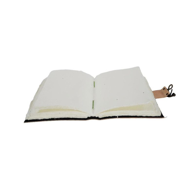 Jurnal Vintage Krashell din piele naturală 20 x 15 cm cu pietre inserate [2]